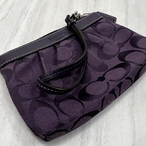 Purple Coach Wristlet